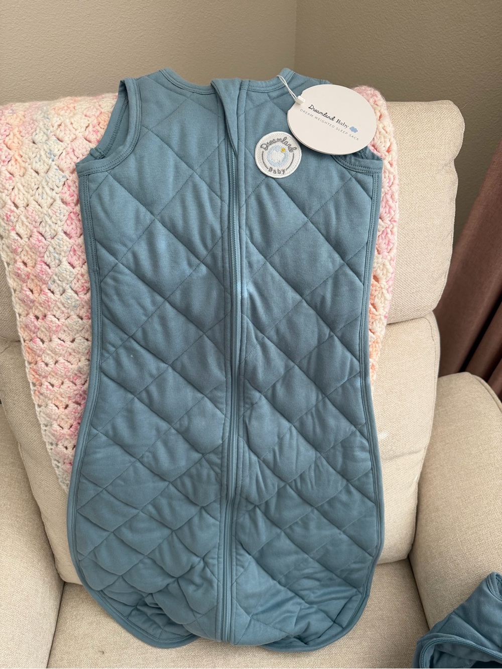 Dreamland Baby Blue Quilted Sleep Sack Vest